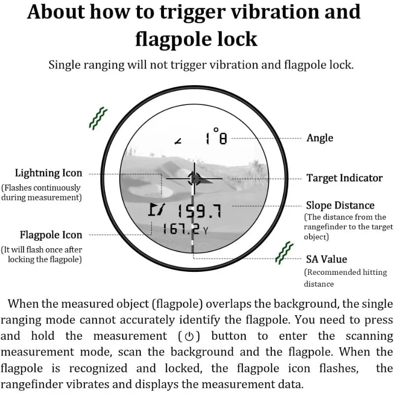 Golf Rangefinder Slope Switch ,Rangefinders with Rechargeable