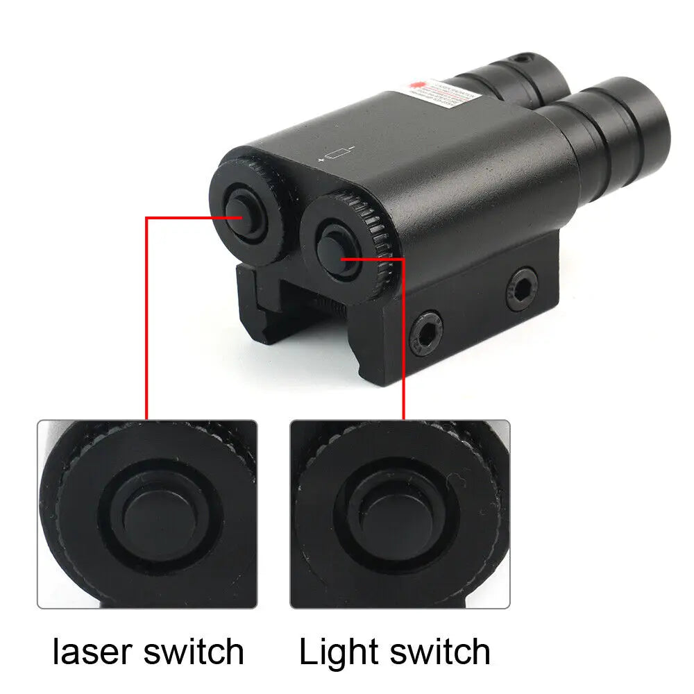 Blue Laser Dot Sight Tactical LED Gun Flashlight for 20mm