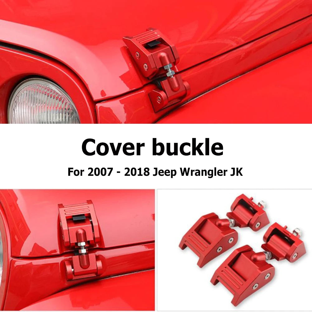 2Pcs Hood Latch Catch Cover Kit for Jeep Wrangler JL JLU Gladiator JT 2018-2021