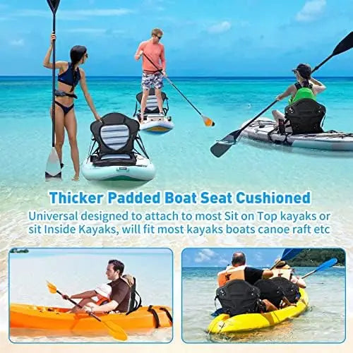 Kayak Seat Thickened Padded Kayak Seat Extra Thick Padded Sit-On-Top Canoe Seat Cushioned