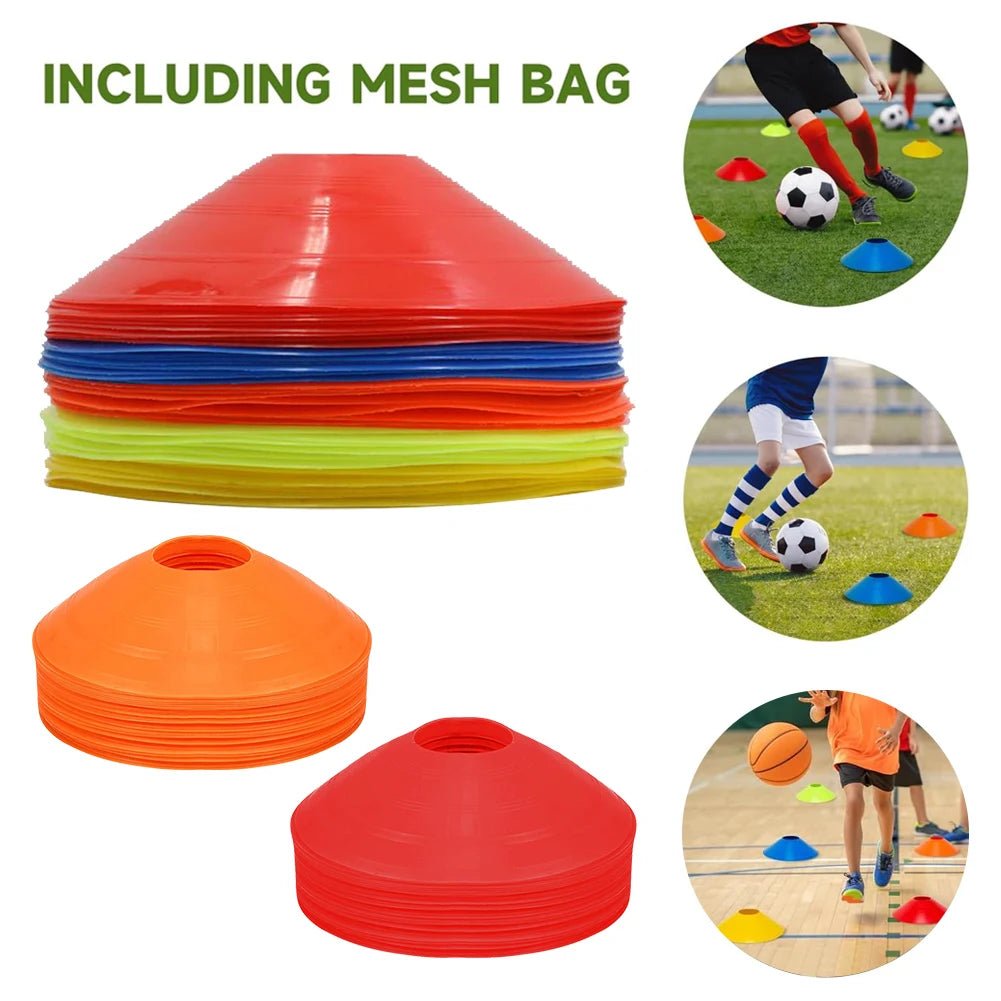 35Pcs Soccer Practice Cones with Carry Bag Footbal  Agility Disc Cones for Indoor Outdoor Training