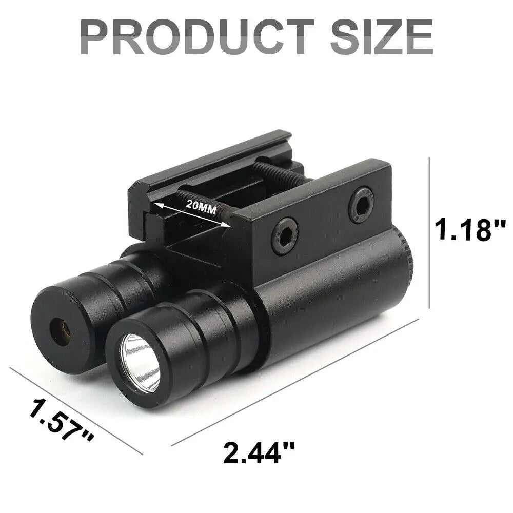 Blue Laser Dot Sight Tactical LED Gun Flashlight for 20mm