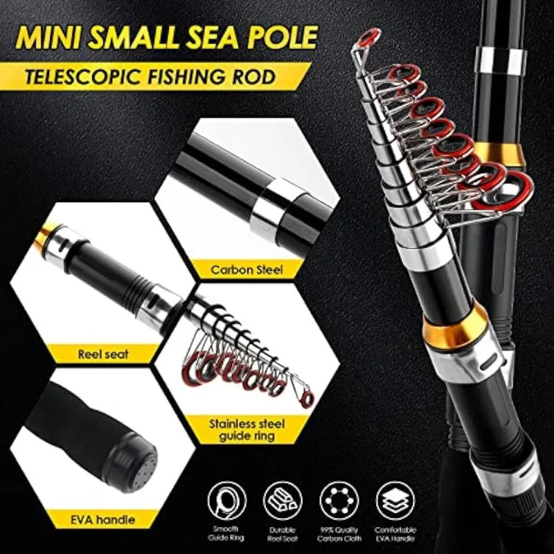 Telescopic Fishing Rod Reel Combo