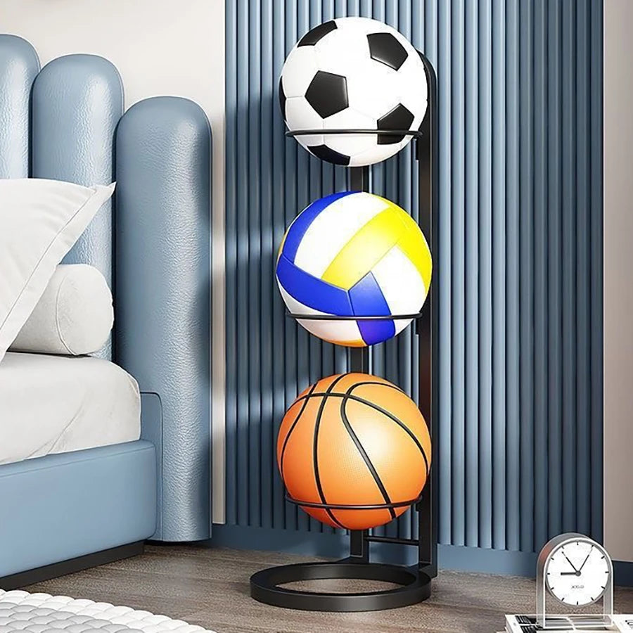 Indoor Children Basketball Storage Rack