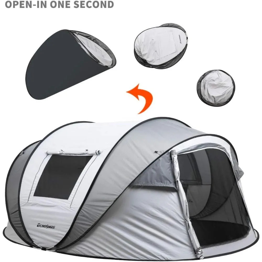 Camping Instant Tent, Water Resistant Dome Tent, Portable Tent with Carry Bag