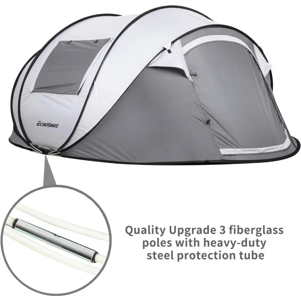 Camping Instant Tent, Water Resistant Dome Tent, Portable Tent with Carry Bag